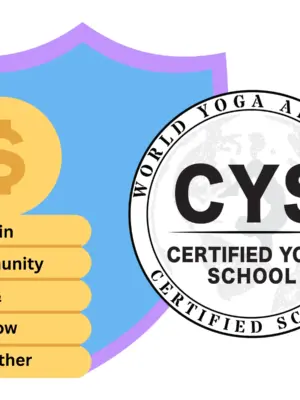 Apply for yoga school Certification with World Yoga Alliance Standard. CYS Credential.