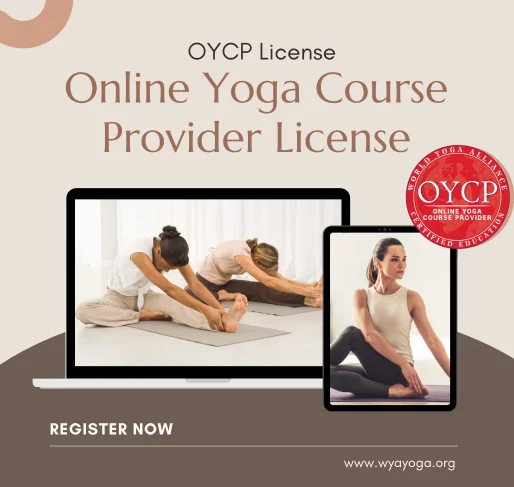 Online Yoga Course Provider License by World Yoga Alliance for certified yoga educators