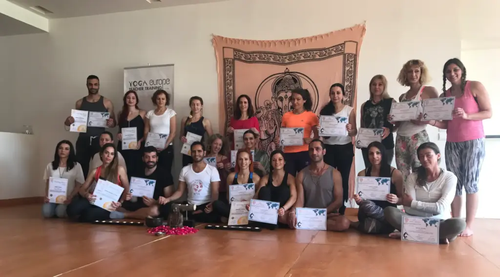 Sample curriculum framework for yoga course providers aligned with World Yoga Alliance standards, including philosophy, asana, pranayama, anatomy, and teaching methodology